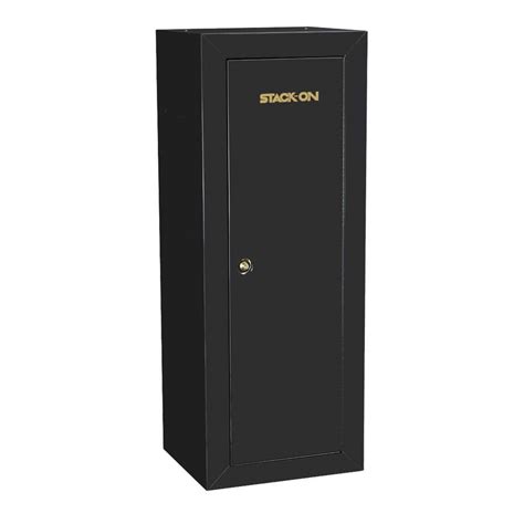 Stack On Gun Key Lock Security Cabinet Black Gcb C The Home Depot