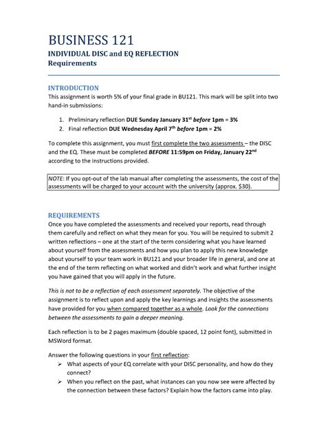 Disc And Eqi Reflection Requirements Business Individual Disc And