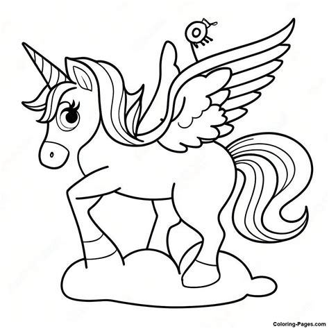 Rainbow Unicorn Poop Coloring Page Coloring