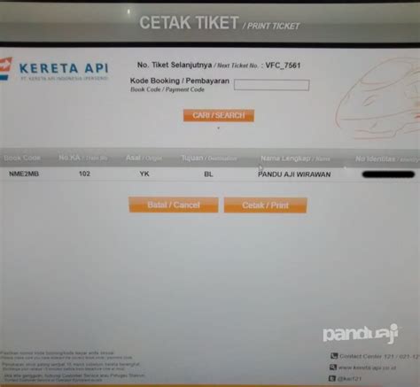 Cara Cetak Tiket Kereta Api Online Sendiri Panduaji Net