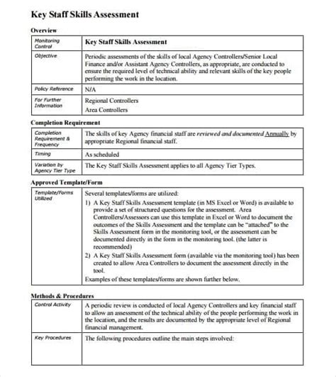 12+ Skills assessment templates - Word Excel PDF Formats