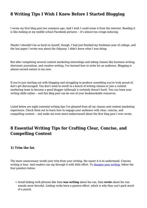 8 Writing Tips I Wish I Knew Before I Started Blogging By Benfchristie2 Issuu