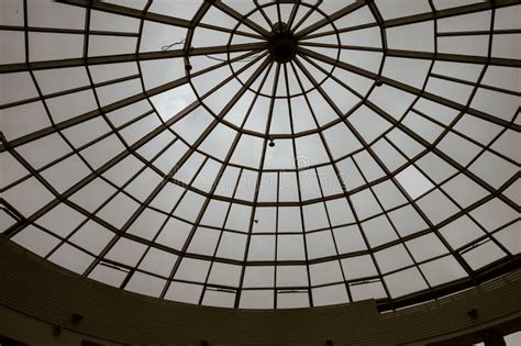 Symmetrical Glass Roof In The Shape Of A Circle Stock Image Image Of Interior House 240968821