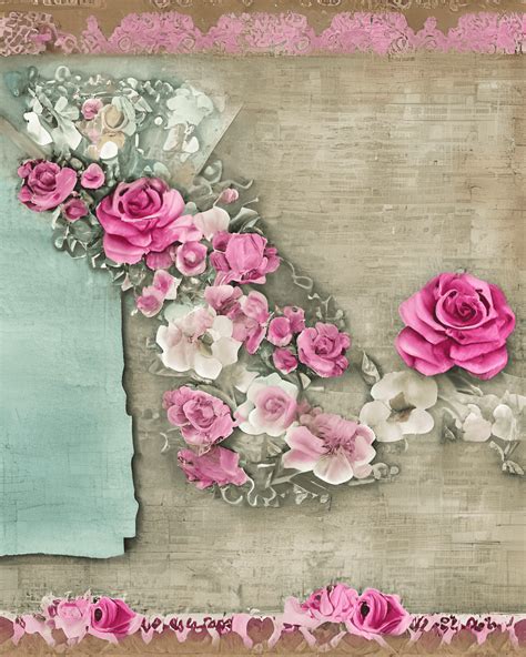 Shabby Chic Scrapbook Paper Creative Fabrica