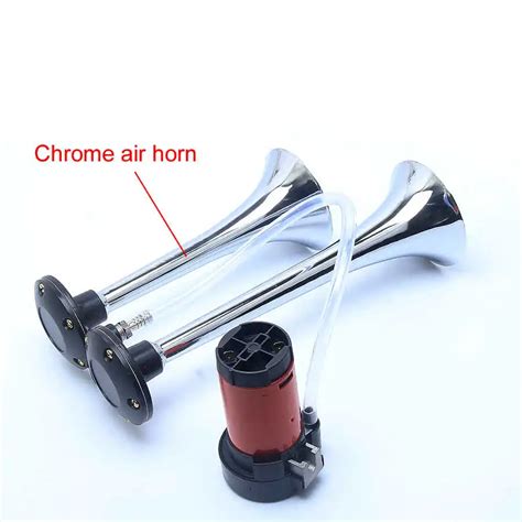 Chrome Zinc Dual Speaker Horn 12v 24v Electric Truck Air Horn For Fala