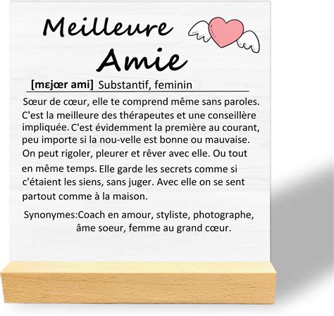 Meilleure Amie Cadeau Plaque Acrylique Cadeau Amie Pour Les Femmes