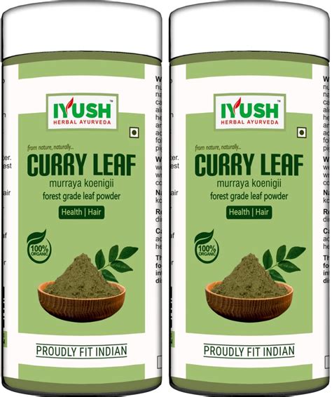 IYUSH Herbal Ayurveda Organic Curry Leaves Powder Pack Of 2 100 Gm