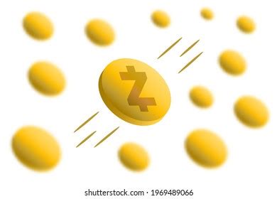 Zcash Zec Coin Cryptocurrency Background Gaussian Stock Vector Royalty