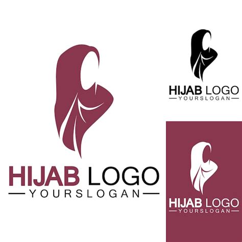 Premium Vector Hijab Logo Design Vector Template