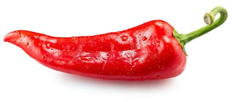 Red Hot Chili Pepper Slices Isolated On A White Background Clipping Path Stock Image Image Of