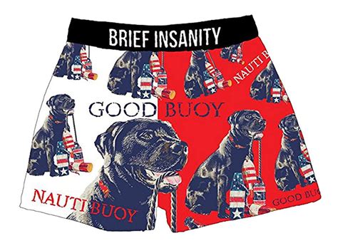 Brief Insanity Mens Boxer Shorts Underwear Black Labrador Print