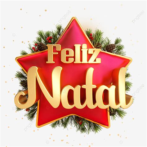 Feliz Natal T Tulo De Estrela Vermelha De Cinco Pontas Em D De Natal