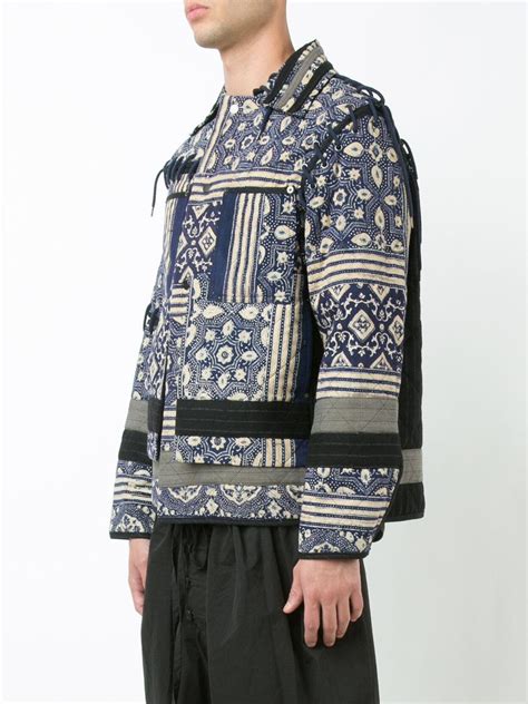 Craig Green Cotton Quilted Patchwork Jacket in Black for Men - Lyst