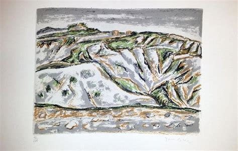 Le Crete A Monte Oliveto Original Lithographie Von Orfeo Tamburi