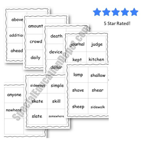 Fourth Grade Sight Words Flash Cards for Teachers and Home School, No ...