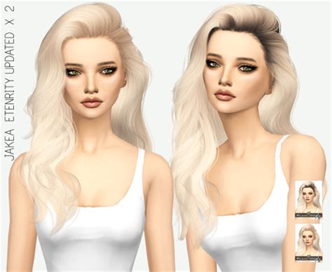 Sims 4 Hairs ~ Miss Paraply Jakea Eternity Hair Retextured