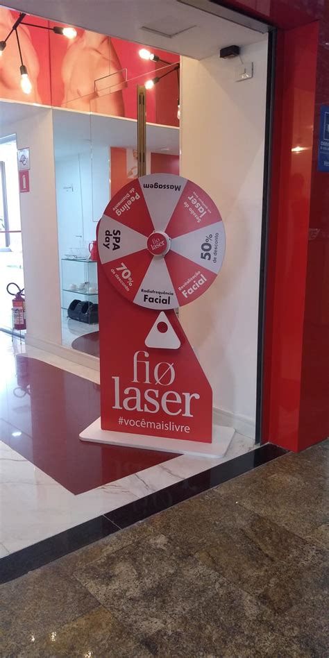 Roleta para sorteio de premios Espaço laser