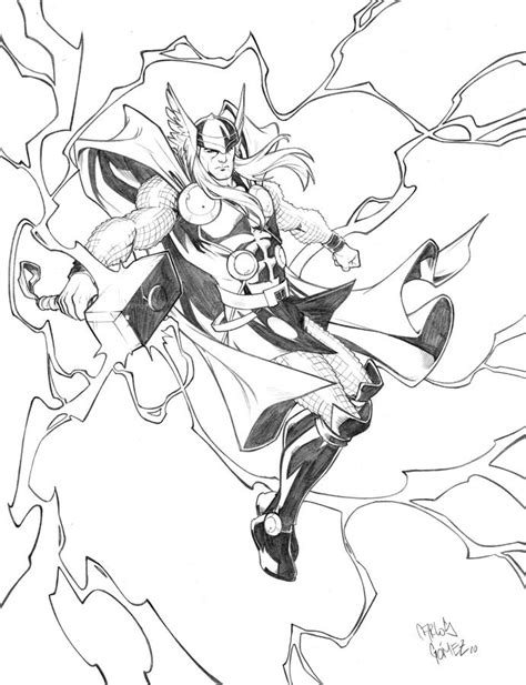 Thor Sketch Commission By Carlosgomezartist On Deviantart Sketches