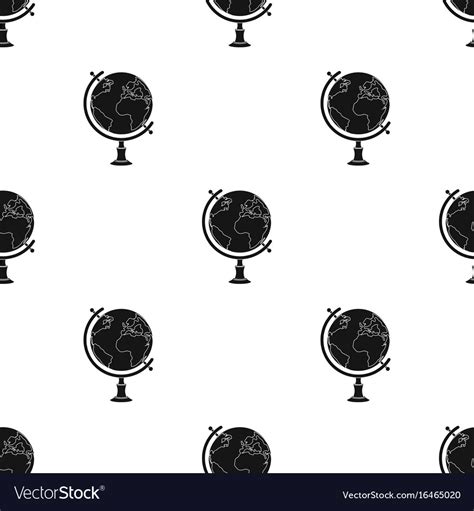 Globe icon in black style isolated on white Vector Image