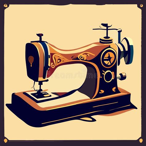 Sewing Machine Vector Vintage Sewing Machine Sewing Machine