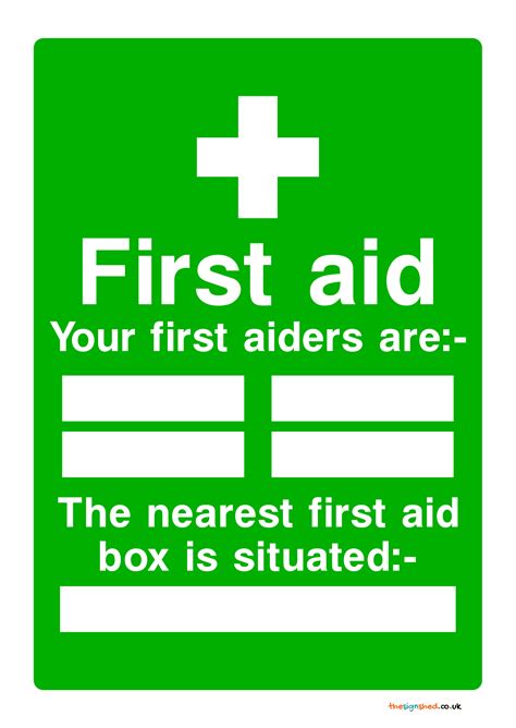 First Aid Box Signs | Poster Template