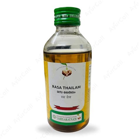 Buy Vaidyaratnam Rasa Thailam Ml Online At Low Prices In India