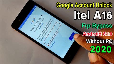 Itel A Frp Bypass Itel A Google Account Unlock Android