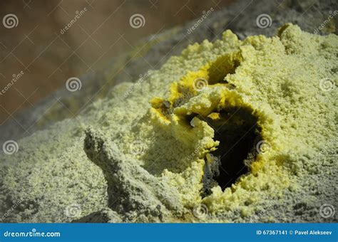 Fumarole Inside The Crater Of Active Volcano Royalty-Free Stock ...