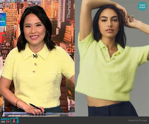 WornOnTV Vickys Yellow Polo Sweater On NBC News Daily Vicky Nguyen