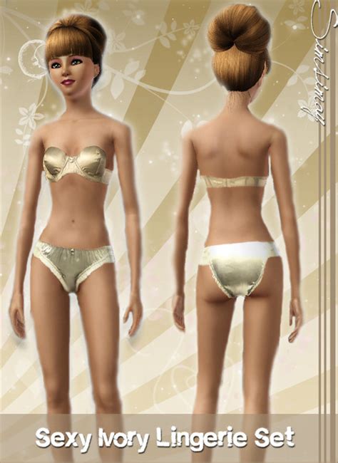 The Sims Resource Sexy Ivory Lingerie Set Bottom