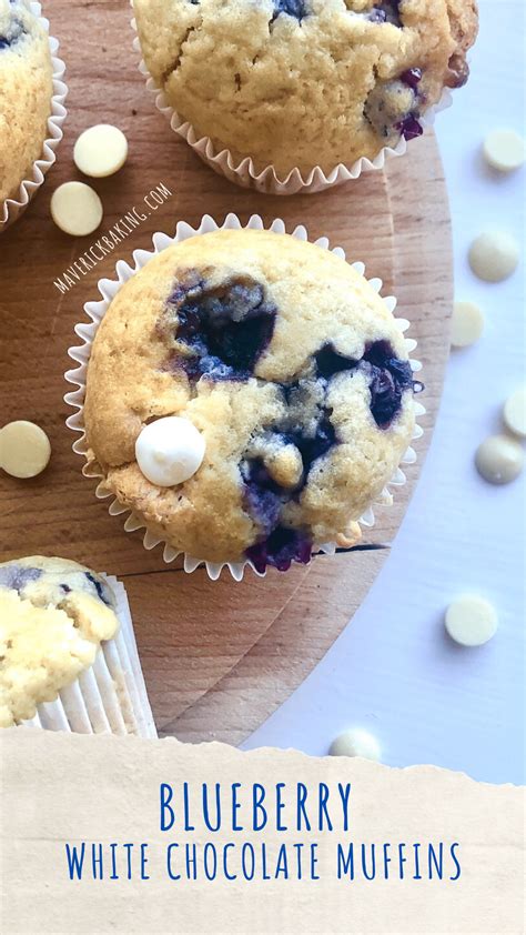 Blueberry White Chocolate Muffins Maverick Baking