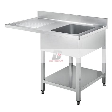 Right Single Sink L 1200mm H950mm Commercial Kitchen Equipment