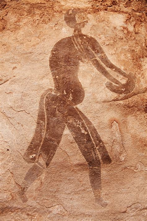 Rock Paintings Of Tassili N Ajjer Featuring Old Art And Cave Arts And Entertainment Stock