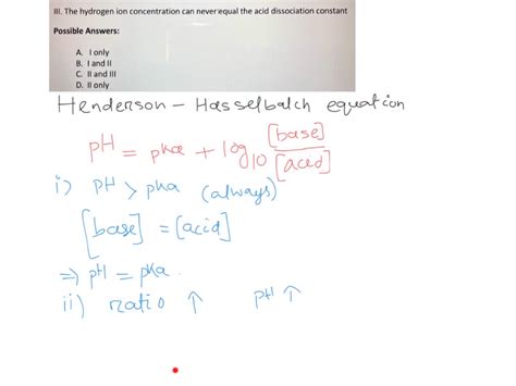 SOLVED: tion 25 According to the Henderson-Hasselbalch equation; if ...