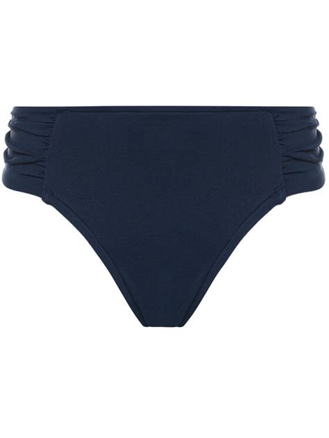 Seafolly Dół od bikini Ruched Side Retro Granatowy Modivo pl