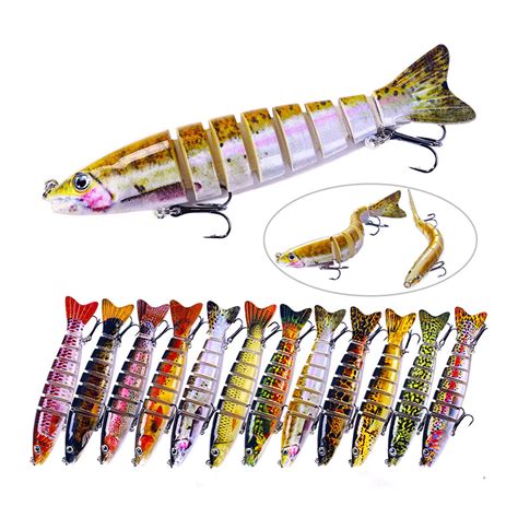 Bass Bait Multi Jointed Realistic Swim Bait Slow Sinking Fish Bait