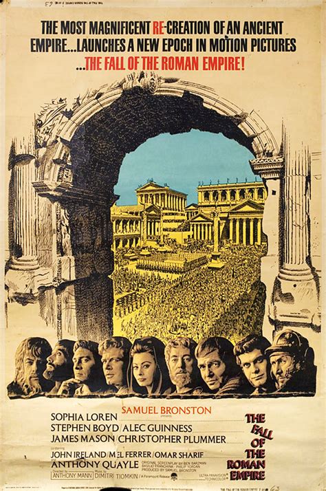 The Fall of the Roman Empire Original 1964 U.S. 40 by 60 Movie Poster ...