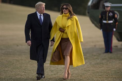 Melania Trump Wearing Yellow Ralph Lauren Coat Popsugar Fashion Photo 3