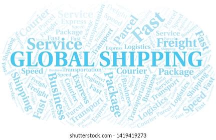 Global Shipping Word Cloud Wordcloud Made Stock Vector Royalty Free