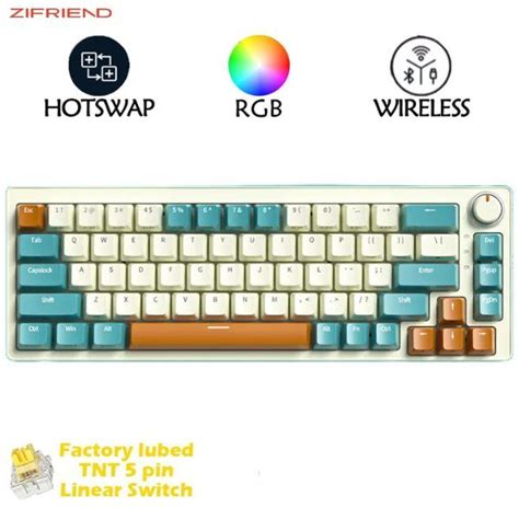 Bàn phím cơ Zifriend ZA Pro Time Machine Hot Swap màu xanh nShop Game Hobby