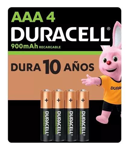 Duracell Pilas Recargables AAA 900 MAh 1 2V 4 Pzas MercadoLibre