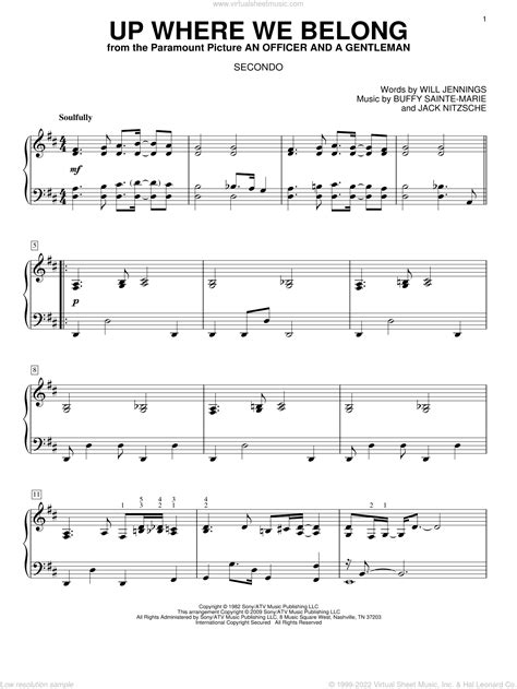 Up Where We Belong Sheet Music For Piano Four Hands Pdf