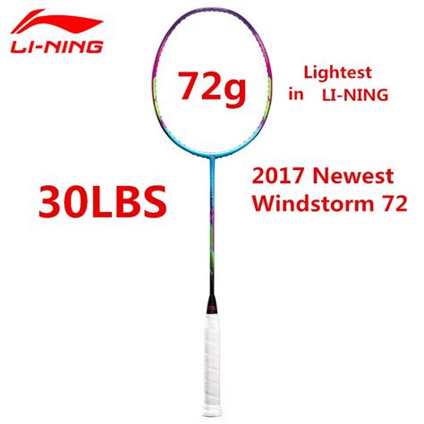 72g Super Light Li Ning 2017 Badminton Racket Newest WINDSTORM 72 High