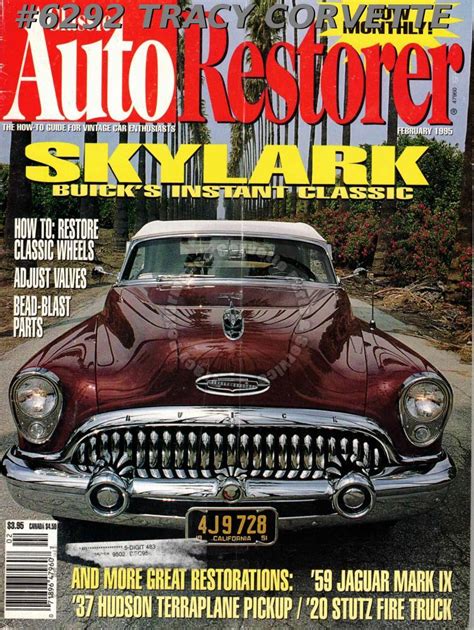 February 1995 Classic Auto Restorer Flight Skylark Jaguar Mark Ix Sedan