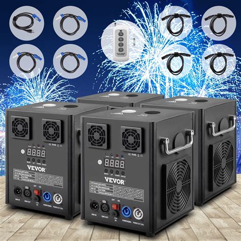 BENTISM 500W Mini 4pcs Cold Spark Firework Machine DMX Stage Effect