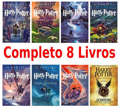 Kit Coleção Completa 8 Livros Harry Potter J k Rowling R 124 95