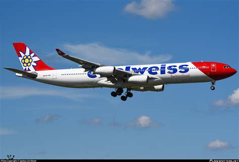 HB JMF Edelweiss Air Airbus A340 313 Photo by Gaëtan De Meyer ID