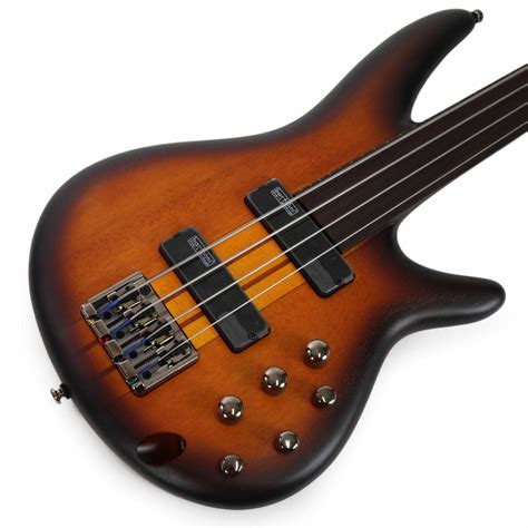 Ibanez Srf700 Ibanez Workshop Fretless Bass In Brown Burst Flat Cream City Music