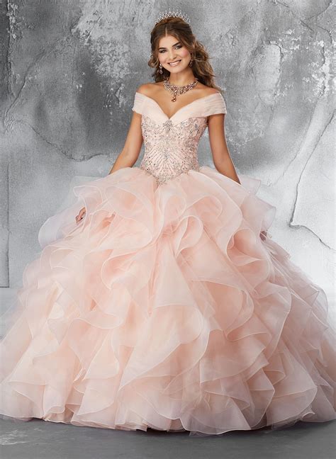 Off The Shoulder Ruffled Quinceanera Dress By Mori Lee Vizcaya 89188