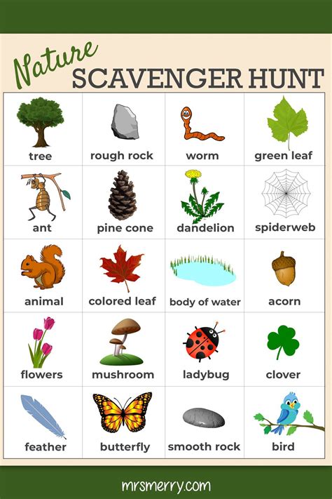 Nature Scavenger Hunt Activity